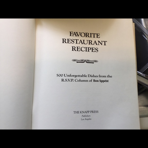 500 Favorite Restaurant Recipes 1982 - Picture 3 of 8